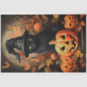Halloween Heks Cat 1 Decoupage Papier (Voorkant)