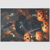 Halloween Heks Cat 2 Decoupage Papier (Voorkant)