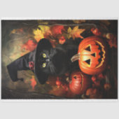 Halloween Heks Cat 3 Decoupage Papier (Voorkant)
