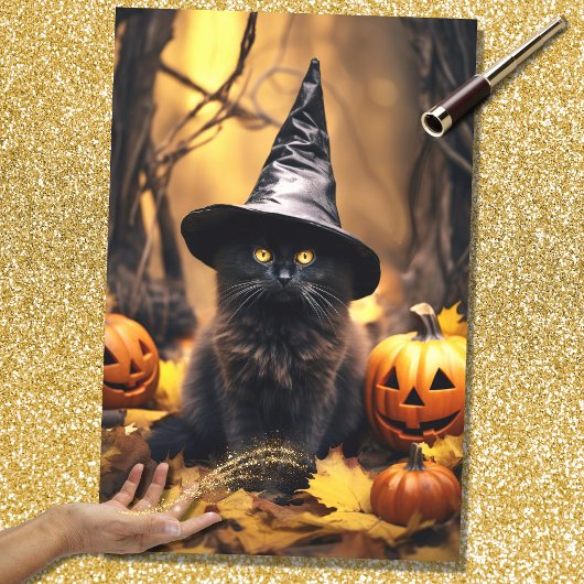 Halloween Heks Cat 4 Decoupage Papier
