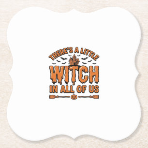 Halloween Heks Citaat Vintage Vector Ontwerp_1 Kartonnen Onderzetters