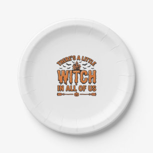 Halloween Heks Citaat Vintage Vector Ontwerp_1 Papieren Bordje