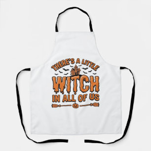 Halloween Heks Citaat Vintage Vector Ontwerp_1 Schort