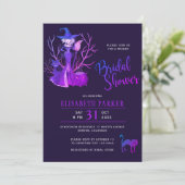 Halloween heks dark vrijgezellenfeest kaart (Staand voorkant)