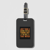Halloween Heks DNA Test Grappig Ontwerp Bagagelabel (Voorkant (verticaal))