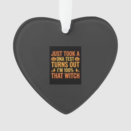 Halloween Heks DNA Test Grappig Ontwerp Ornament (voorkant)