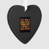 Halloween Heks DNA Test Grappig Ontwerp Ornament (voorkant)