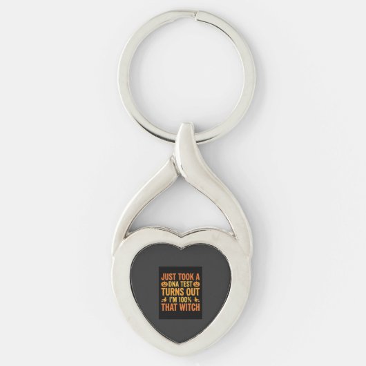 Halloween Heks DNA Test Grappig Ontwerp Sleutelhanger (Voorkant)