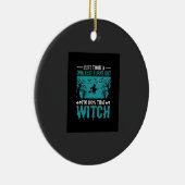 Halloween Heks DNA-test ontwerp Keramisch Ornament (Rechts)