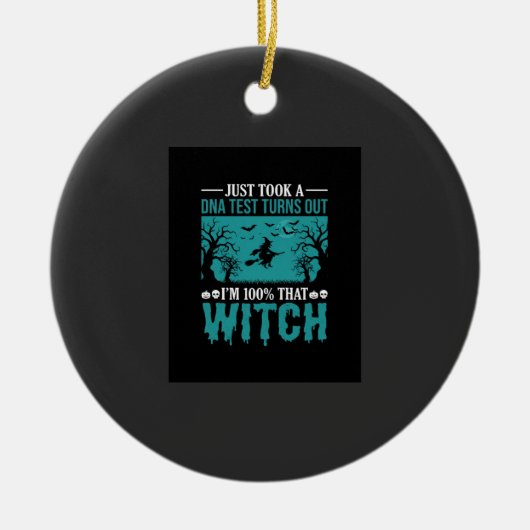 Halloween Heks DNA-test ontwerp Keramisch Ornament (Voorkant)