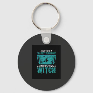 Halloween Heks DNA Test Ontwerp Sleutelhanger