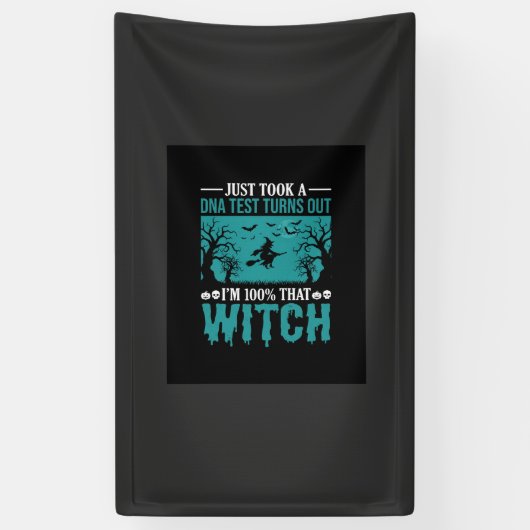 Halloween Heks DNA-test ontwerp Spandoek (Verticaal)