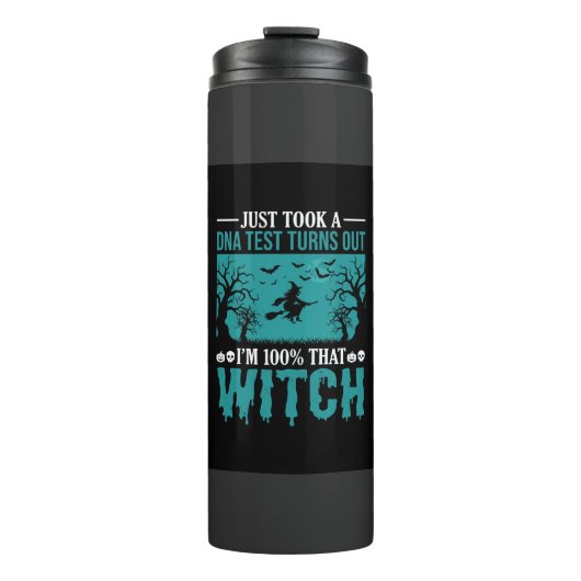 Halloween Heks DNA-test ontwerp Thermosbeker (Voorkant)