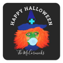 Halloween Heks Dragen Gezichtsmasker Script Naam