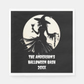 Halloween Heks Drink Wijn Familienaam Custom Servet (Voorkant)