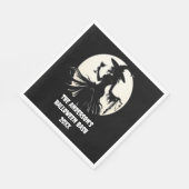 Halloween Heks Drink Wijn Familienaam Custom Servet (Hoek)