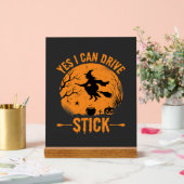 Halloween Heks Drive Stick Grafisch_1 Acryl Bord (Huwelijk)