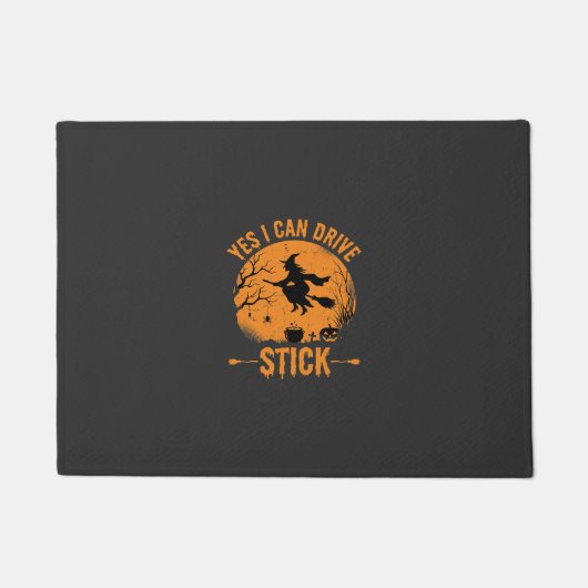 Halloween Heks Drive Stick Grafisch_1 Deurmat (Voorkant)