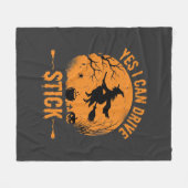 Halloween Heks Drive Stick Grafisch_1 Fleece Deken (Voorkant (Horizontaal))