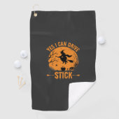 Halloween Heks Drive Stick Grafisch_1 Golfhanddoek (Insitu)