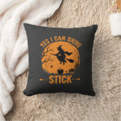 Halloween Heks Drive Stick Grafisch_1 Kussen (Deken)