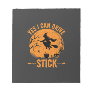 Halloween Heks Drive Stick Grafisch_1 Notitieblok
