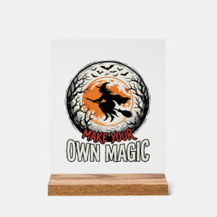 Halloween Heks Eigen Magie Vintage Shirt Ontwerp_1 Acryl Bord