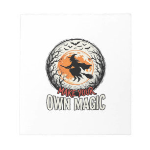 Halloween Heks Eigen Magie Vintage Shirt Ontwerp_1 Notitieblok