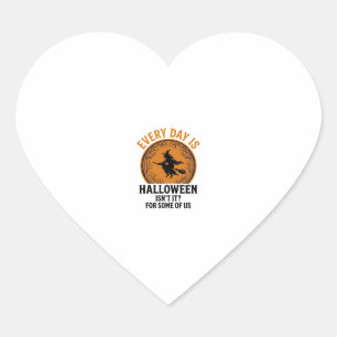 Halloween Heks Elke Dag Is Halloween Grappig Vinta Hart Sticker