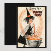  Halloween Heks en Brew Feestdagenkaart (Voorkant / Achterkant)