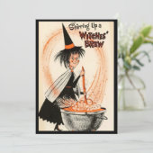  Halloween Heks en Brew Feestdagenkaart (Staand voorkant)