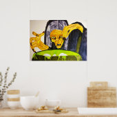 HALLOWEEN HEKS EN HAAR KETEL POSTER (Keuken)