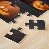 Halloween Heks en Haunted House Legpuzzel (Zijkant)