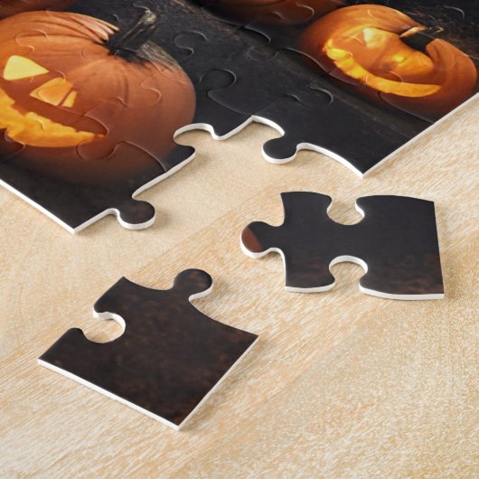 Halloween Heks en Haunted House Legpuzzel (Zijkant)