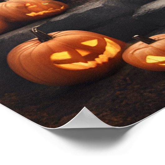 Halloween Heks en Haunted House Poster (Hoek)