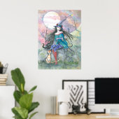 Halloween Heks en Katten Poster van Molly Harrison (Thuiskantoor)