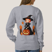 Halloween Heks En Pompoen Oogst Pret Trui (Achterkant)