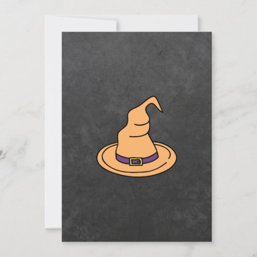 Halloween heks en pompoen vrijgezellenfeest partij kaart (Achterkant)