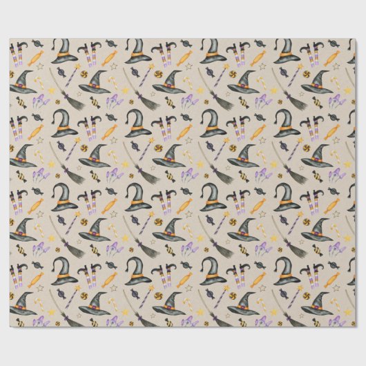 Halloween-heks- en -Snoep-overlooppapier Cadeaupapier (Vlak)