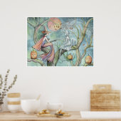 Halloween-heks en spookposter van Molly Harrison Poster (Keuken)