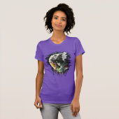 Halloween Heks en Volle Maan T-shirt (Voorkant volledig)