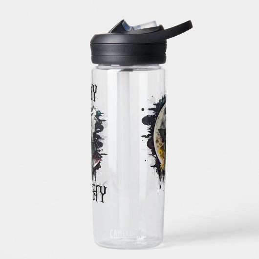 Halloween Heks en Volle Maan Waterfles (Links)