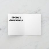 Halloween-heks en zwarte kat Kaart (Binnen)