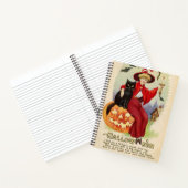  Halloween-heks en zwarte kat Notitieboek (Binnen)