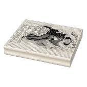  Halloween-heks en zwarte kat Rubberstempel (Stempel)