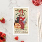 Halloween-heks en zwarte kat Servet (Insitu)
