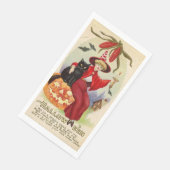 Halloween-heks en zwarte kat Servet (Hoek)
