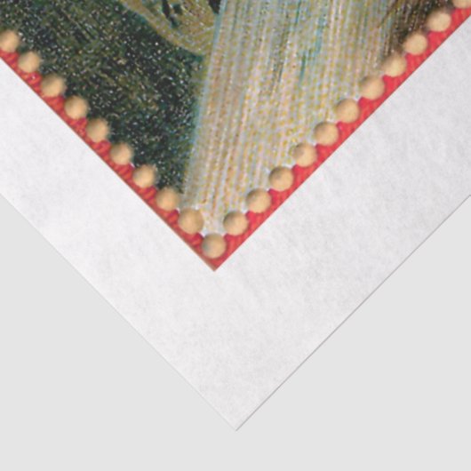 Halloween-heks en zwarte kat Tissuepapier (Detail)