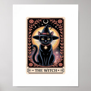 Halloween Heks Esthetische Kat Liefhebbers Gotisch Poster