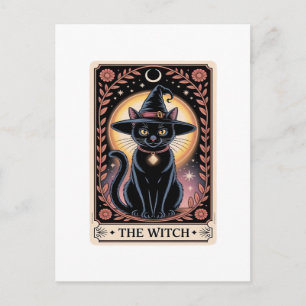 Halloween Heks Esthetische Kattenliefhebbers Gotis Briefkaart